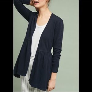 Anthropologie T.la Peplum Cardigan